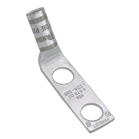 Panduit One-Hole Compression Lug, Standard Barrel, Copper, Pink LCD1/0-14AH-X